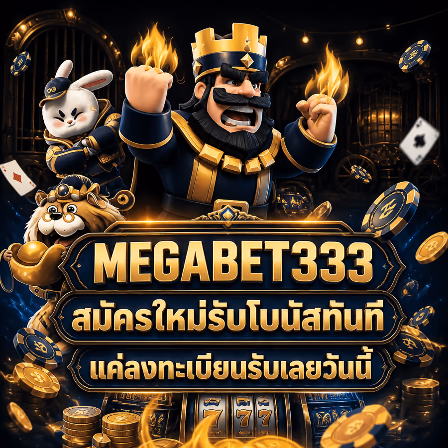 MEGABET333 สมัครใหม่รับโบนัสทันที แค่ลงทะเบียนรับเลยวันนี้